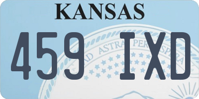 KS license plate 459IXD