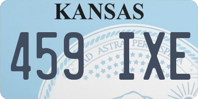 KS license plate 459IXE