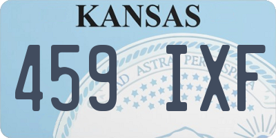 KS license plate 459IXF