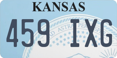 KS license plate 459IXG