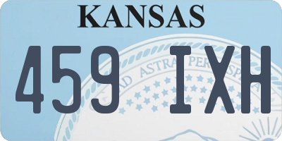 KS license plate 459IXH