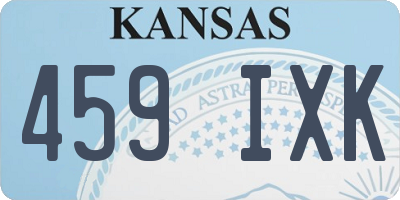 KS license plate 459IXK