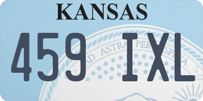 KS license plate 459IXL