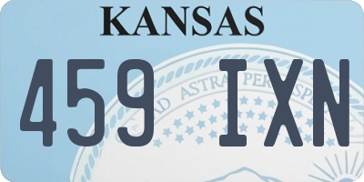 KS license plate 459IXN