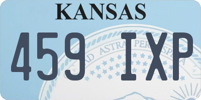 KS license plate 459IXP