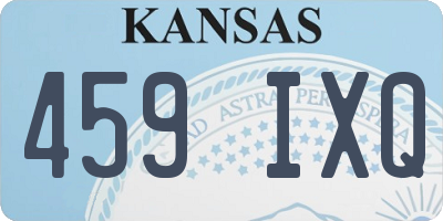 KS license plate 459IXQ