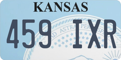 KS license plate 459IXR