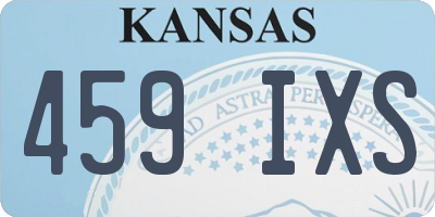 KS license plate 459IXS