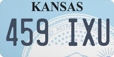 KS license plate 459IXU