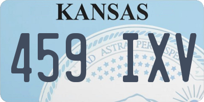 KS license plate 459IXV