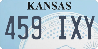 KS license plate 459IXY