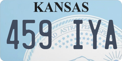 KS license plate 459IYA