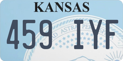 KS license plate 459IYF