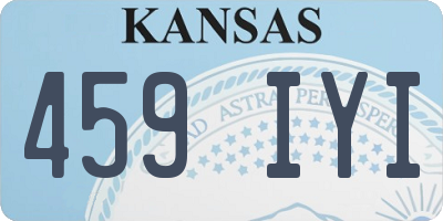 KS license plate 459IYI