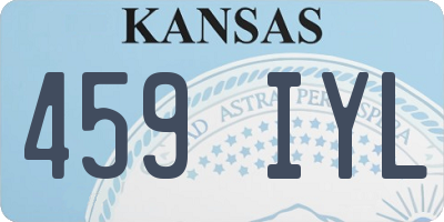 KS license plate 459IYL