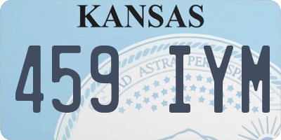 KS license plate 459IYM