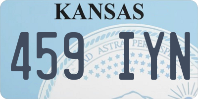 KS license plate 459IYN