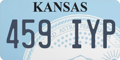 KS license plate 459IYP