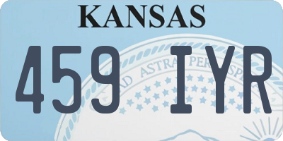 KS license plate 459IYR
