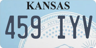 KS license plate 459IYV