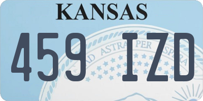 KS license plate 459IZD