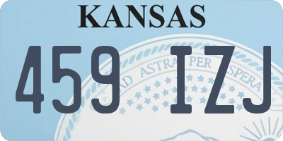 KS license plate 459IZJ