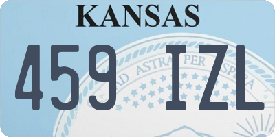 KS license plate 459IZL