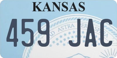 KS license plate 459JAC