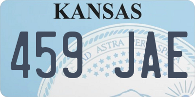 KS license plate 459JAE