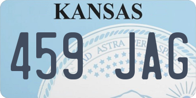 KS license plate 459JAG