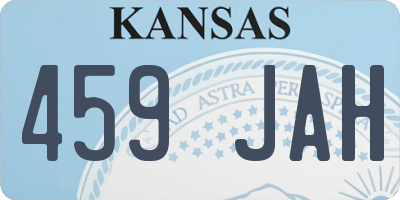 KS license plate 459JAH