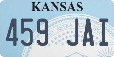 KS license plate 459JAI