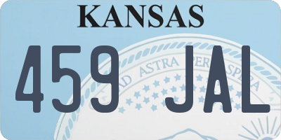 KS license plate 459JAL