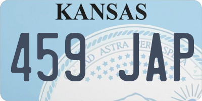KS license plate 459JAP