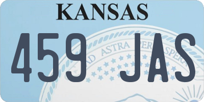 KS license plate 459JAS