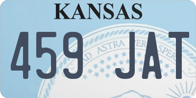 KS license plate 459JAT