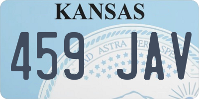 KS license plate 459JAV
