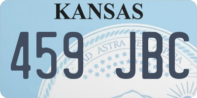 KS license plate 459JBC