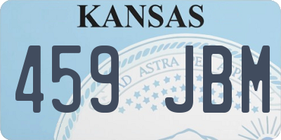 KS license plate 459JBM