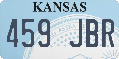 KS license plate 459JBR