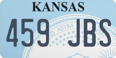 KS license plate 459JBS