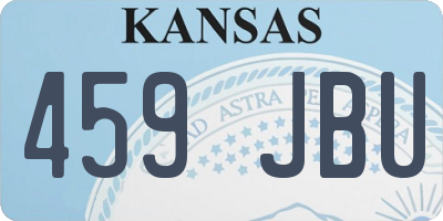 KS license plate 459JBU