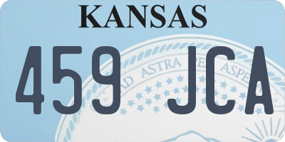 KS license plate 459JCA