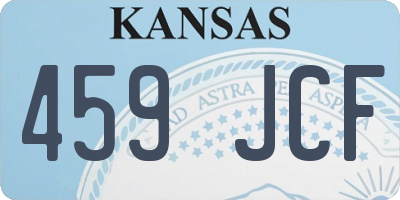 KS license plate 459JCF