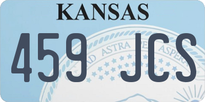 KS license plate 459JCS