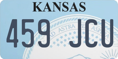 KS license plate 459JCU