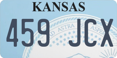 KS license plate 459JCX