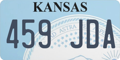 KS license plate 459JDA