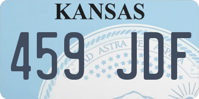 KS license plate 459JDF
