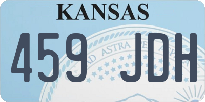 KS license plate 459JDH